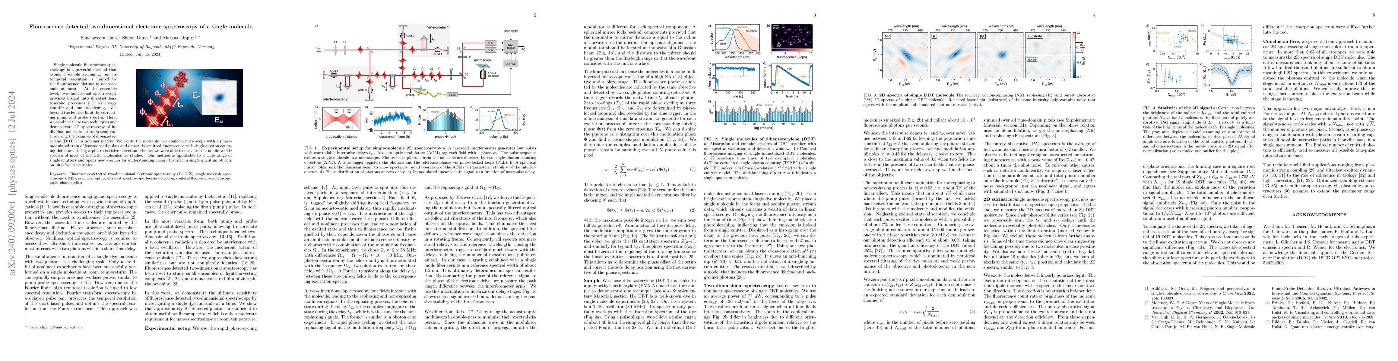 Thumbnail for Fluorescence-detected two-dimensional electronic spectroscopy of a
  single molecule