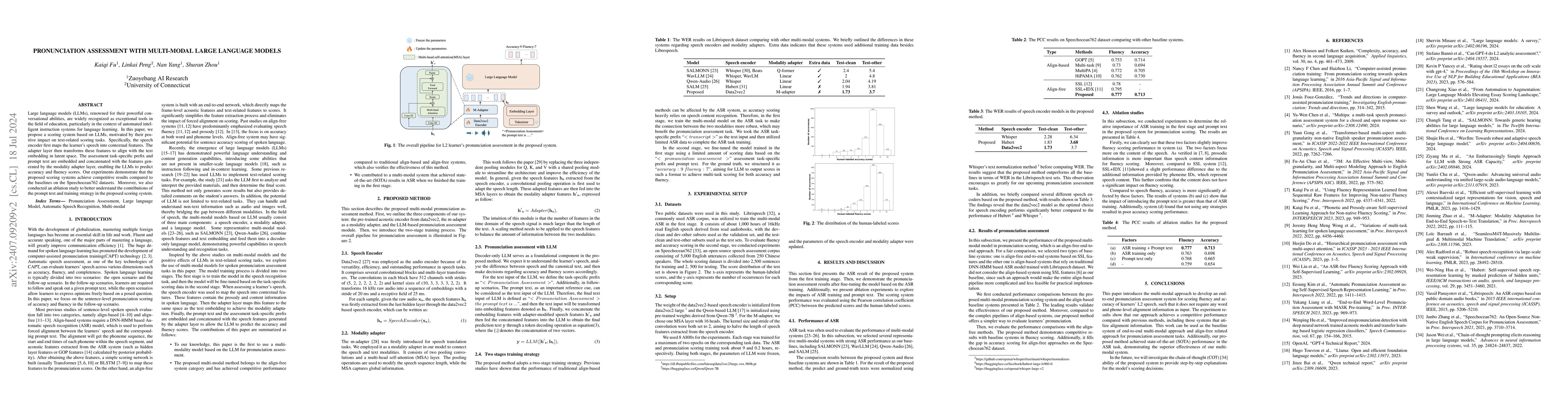 Thumbnail for Pronunciation Assessment with Multi-modal Large Language Models