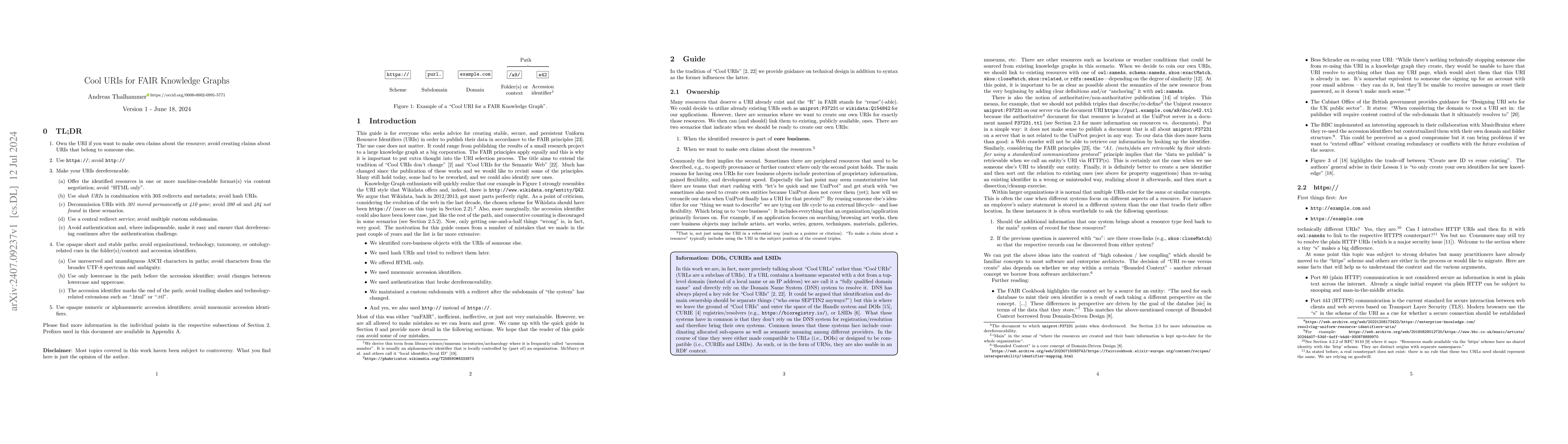 Thumbnail for Cool URIs for FAIR Knowledge Graphs
