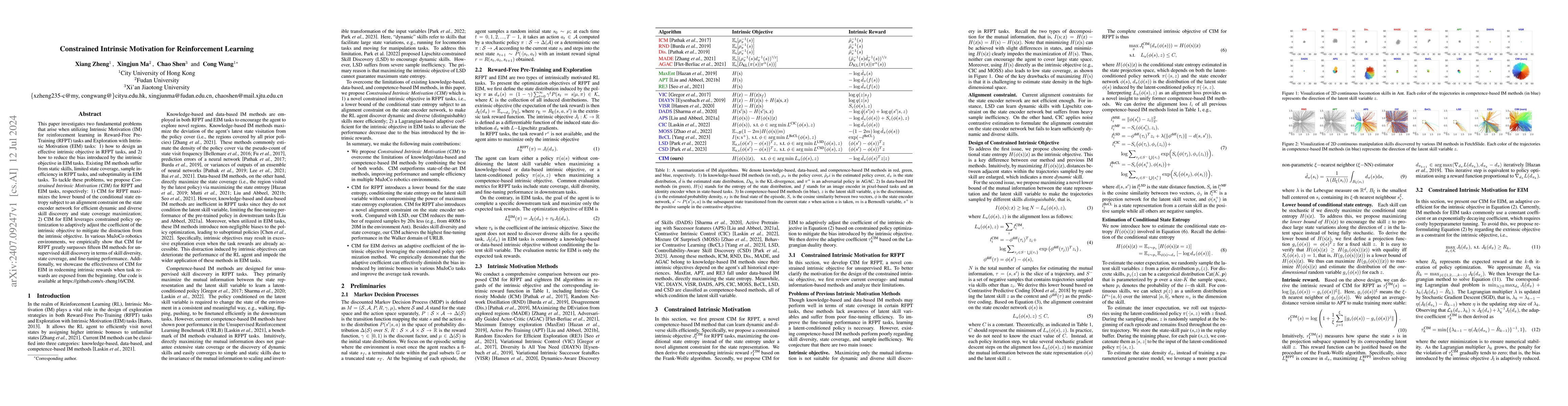 Thumbnail for Constrained Intrinsic Motivation for Reinforcement Learning