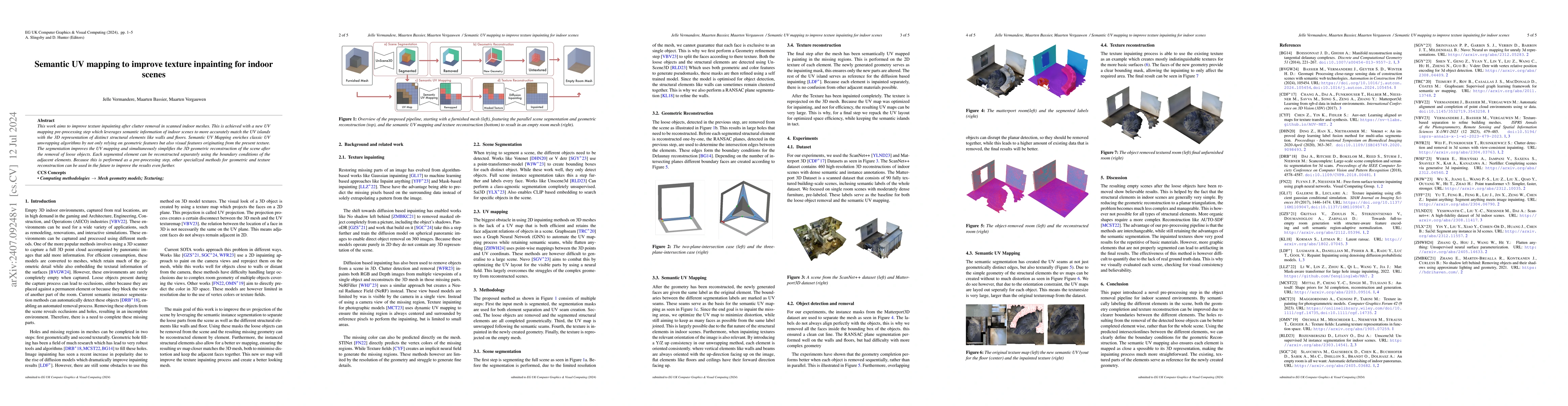 Thumbnail for Semantic UV mapping to improve texture inpainting for indoor scenes