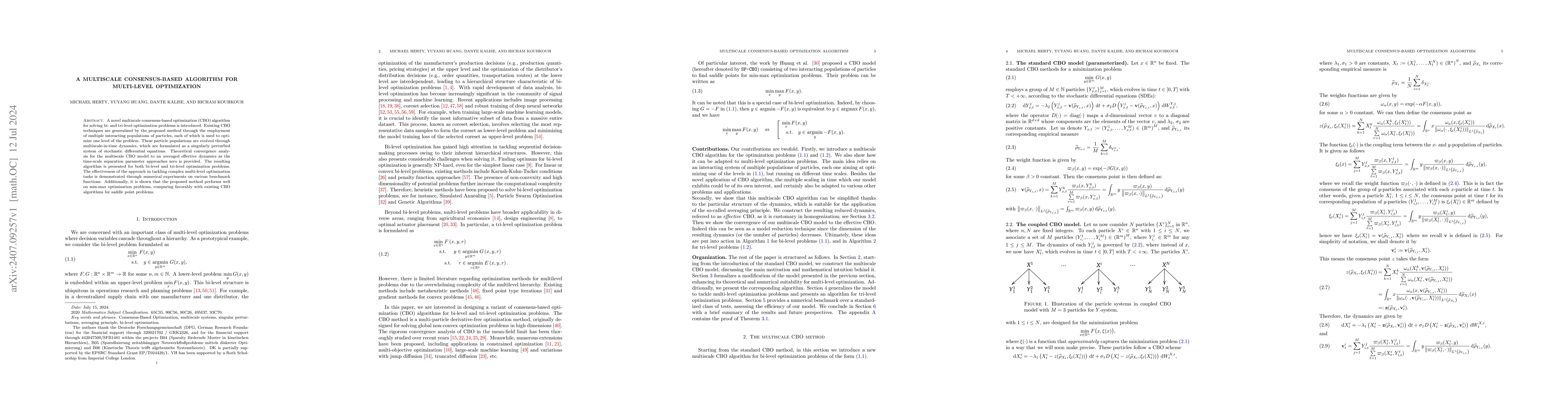 Thumbnail for A multiscale Consensus-Based algorithm for multi-level optimization