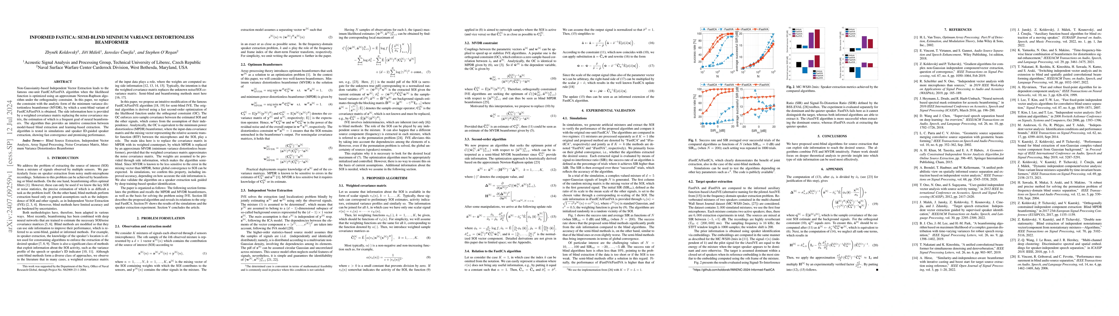 Thumbnail for Informed FastICA: Semi-Blind Minimum Variance Distortionless Beamformer