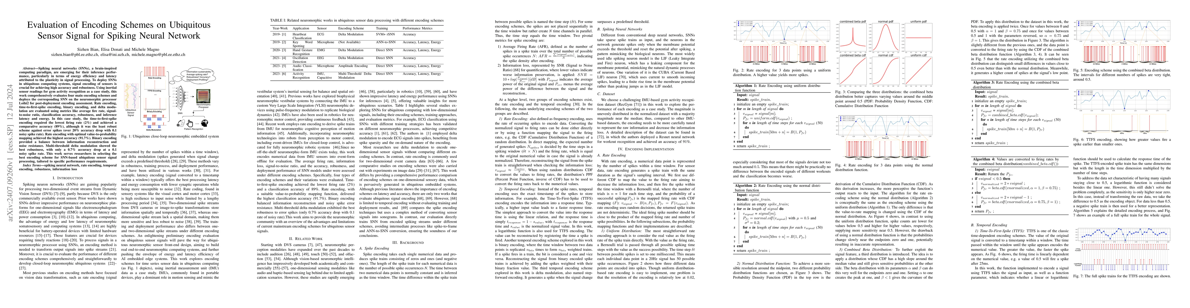Thumbnail for Evaluation of Encoding Schemes on Ubiquitous Sensor Signal for Spiking
  Neural Network