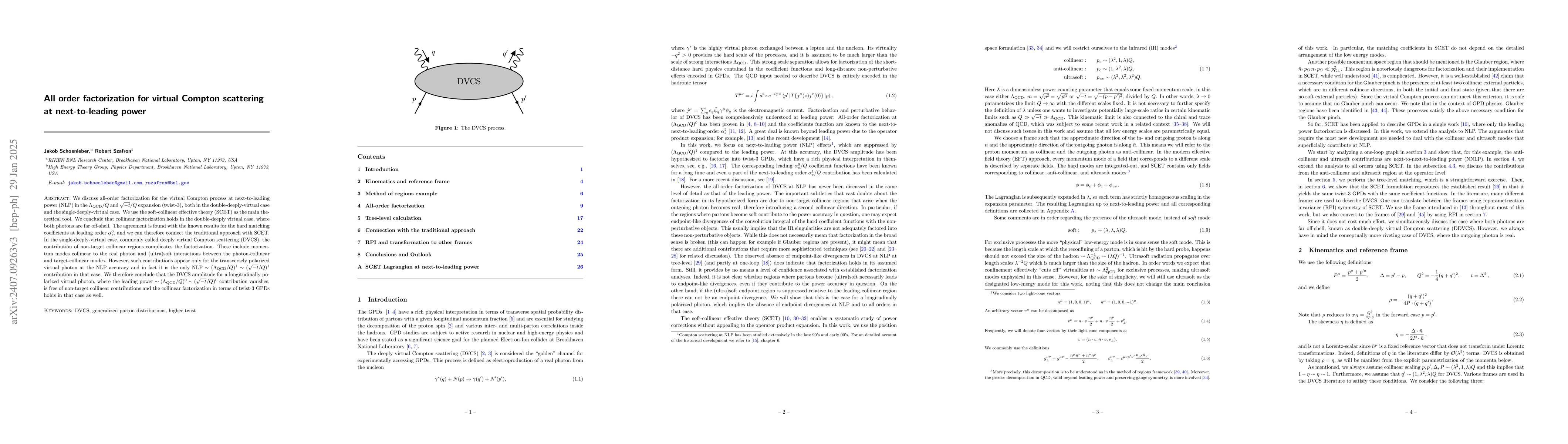 Thumbnail for All order factorization for virtual Compton scattering at
  next-to-leading power