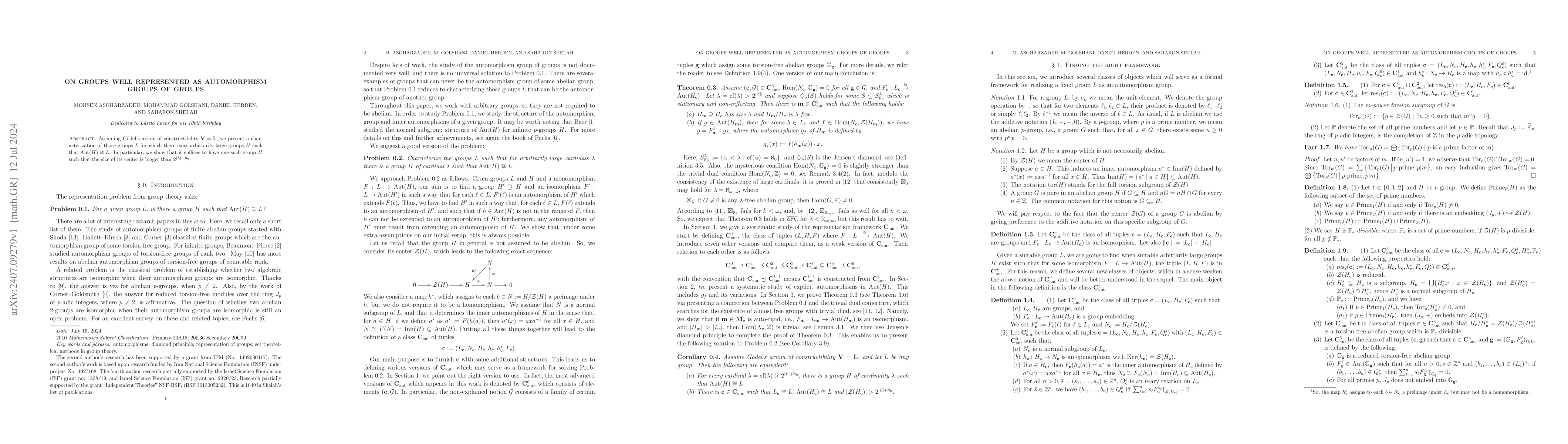 Thumbnail for On groups well represented as automorphism groups of groups