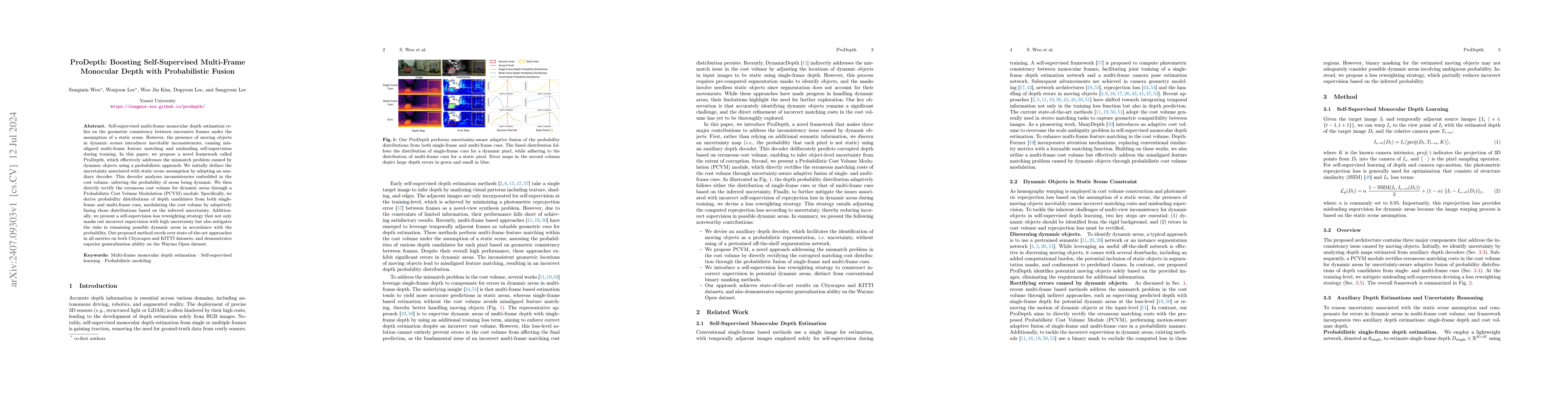 Thumbnail for ProDepth: Boosting Self-Supervised Multi-Frame Monocular Depth with
  Probabilistic Fusion