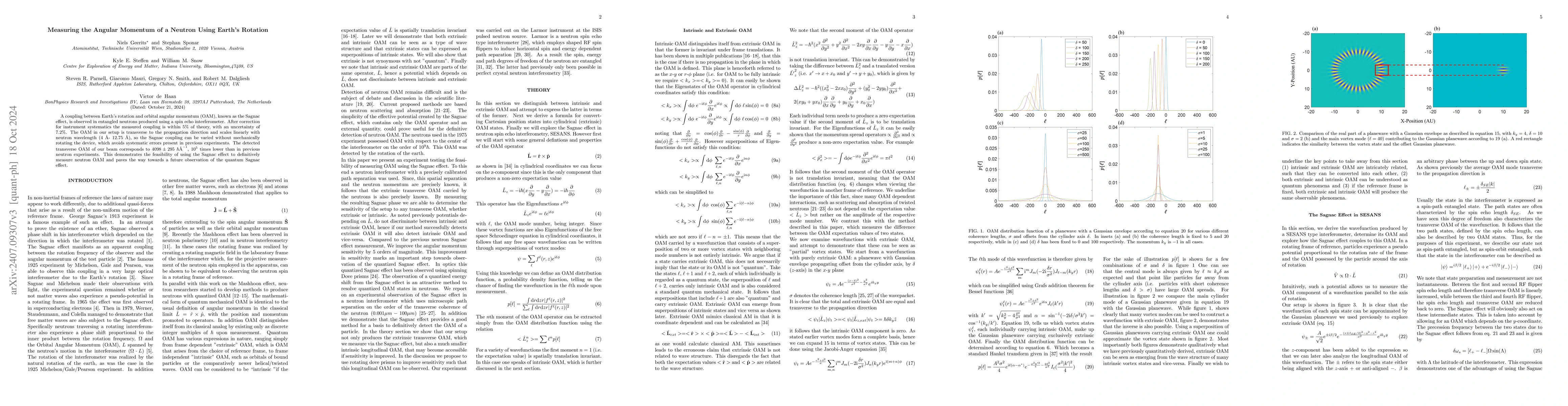 Thumbnail for Measuring the Angular Momentum of a Neutron Using Earth's Rotation