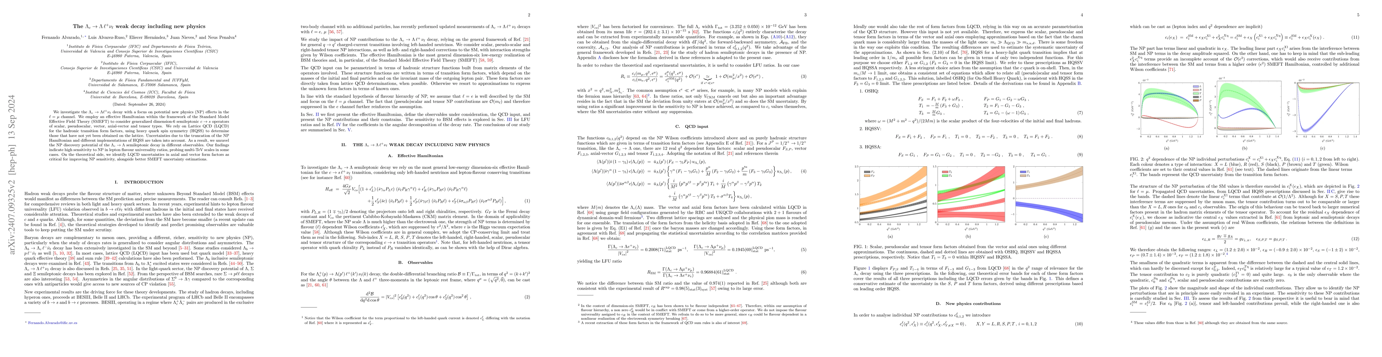 Thumbnail for The $Λ_c\to Λ\, l^+ν_\ell$ weak decay including new
  physics