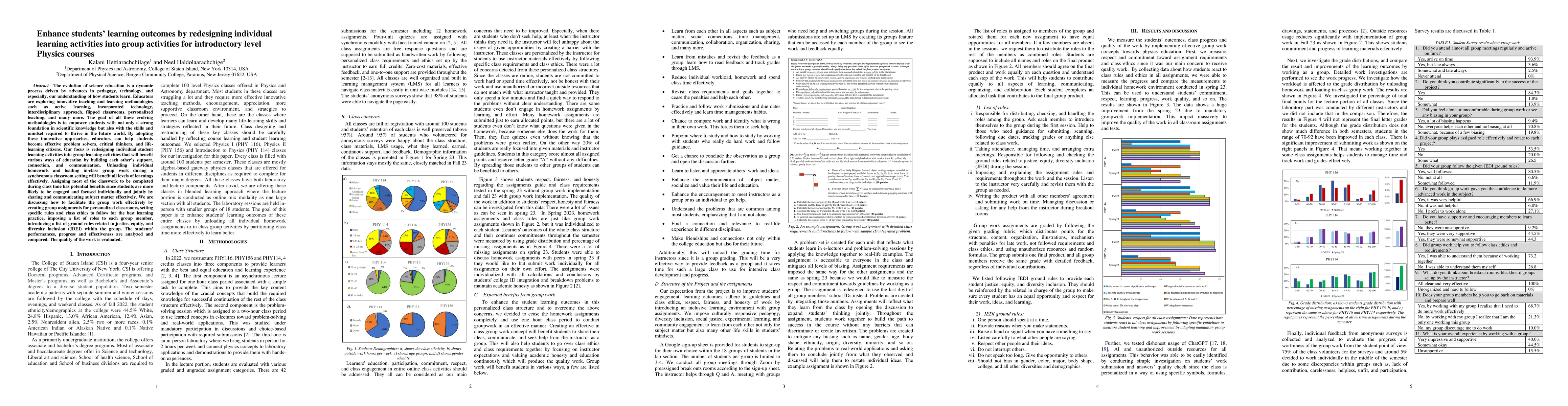 Thumbnail for Enhance students learning outcomes by redesigning individual learning
  activities into group activities for introductory level Physics courses