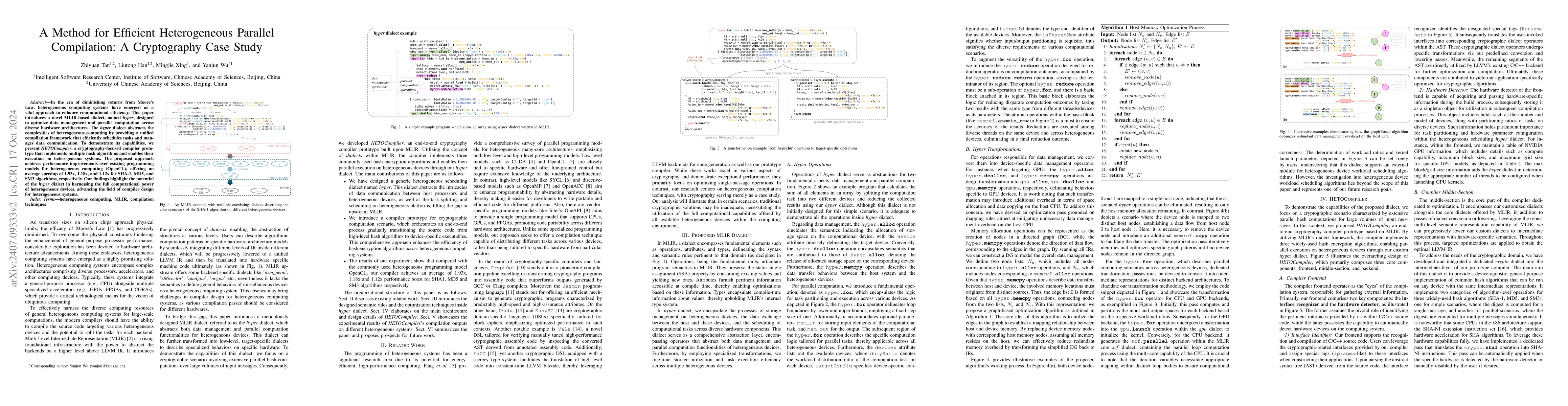 Thumbnail for A Method for Efficient Heterogeneous Parallel Compilation: A
  Cryptography Case Study