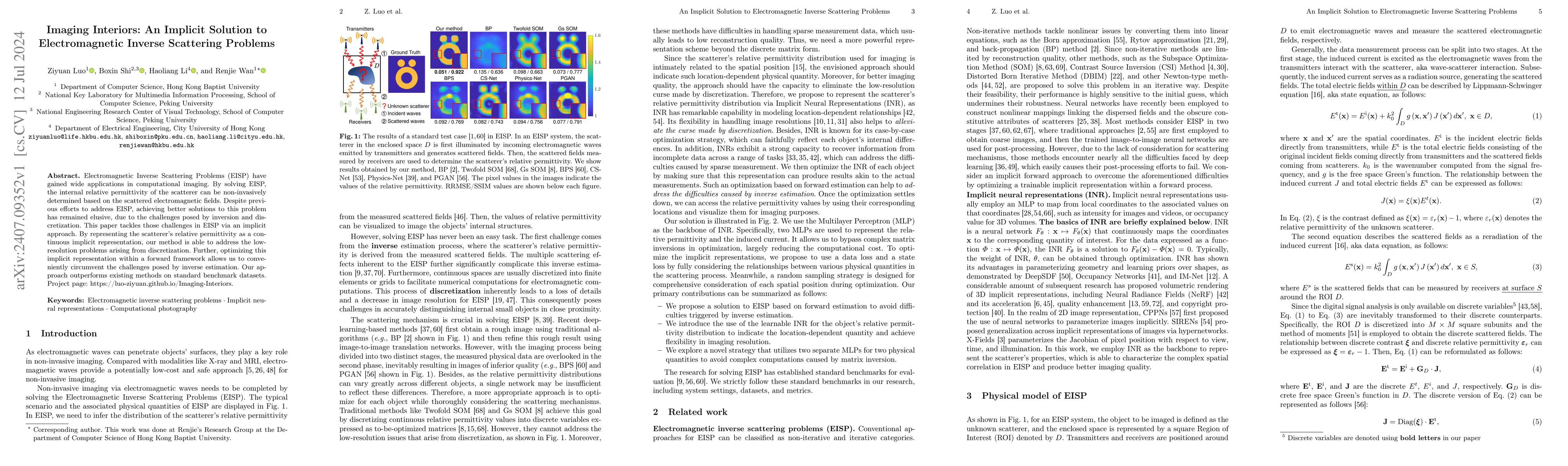Thumbnail for Imaging Interiors: An Implicit Solution to Electromagnetic Inverse
  Scattering Problems