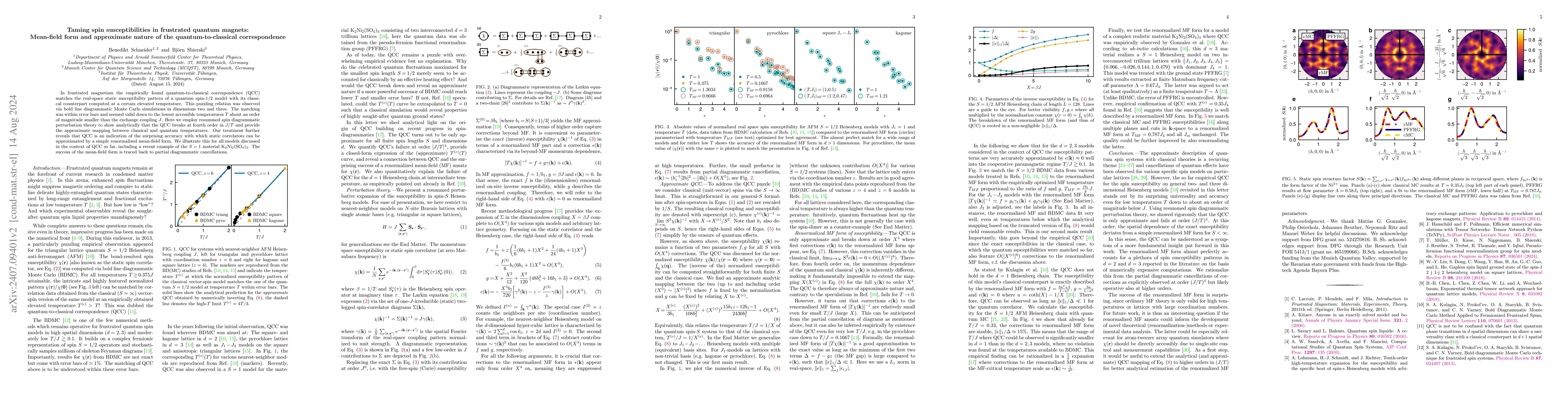 Thumbnail for Taming spin susceptibilities in frustrated quantum magnets: Mean-field
  form and approximate nature of the quantum-to-classical correspondence