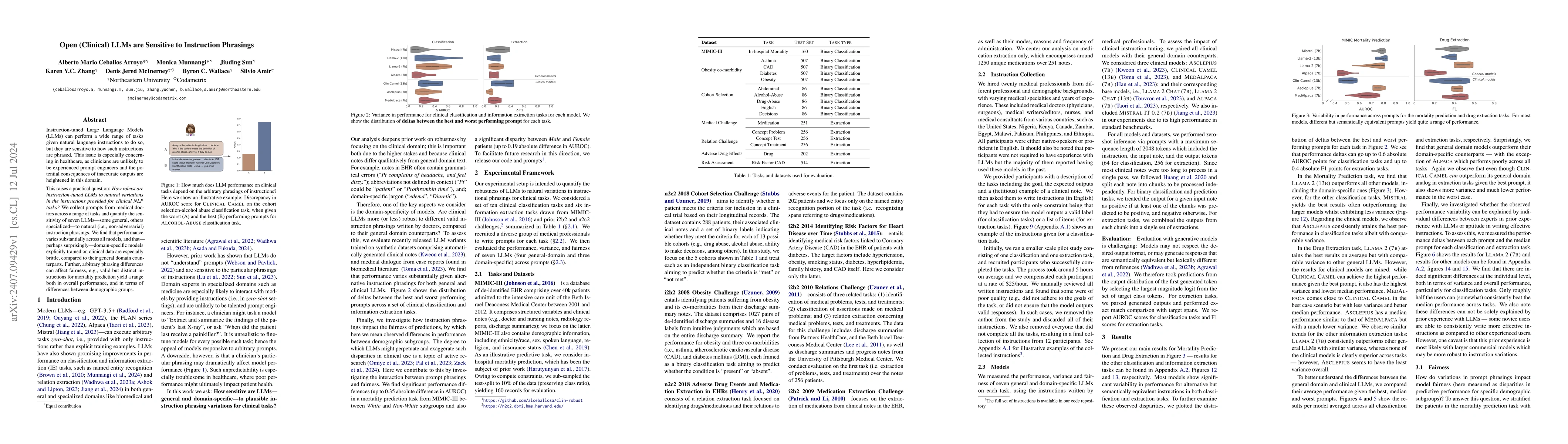 Thumbnail for Open (Clinical) LLMs are Sensitive to Instruction Phrasings