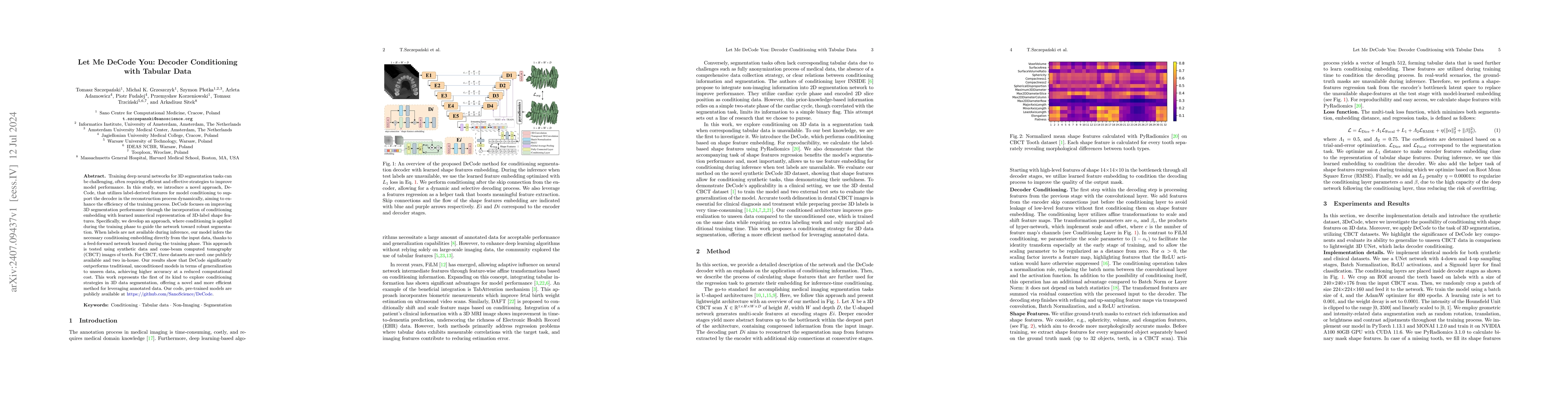 Thumbnail for Let Me DeCode You: Decoder Conditioning with Tabular Data