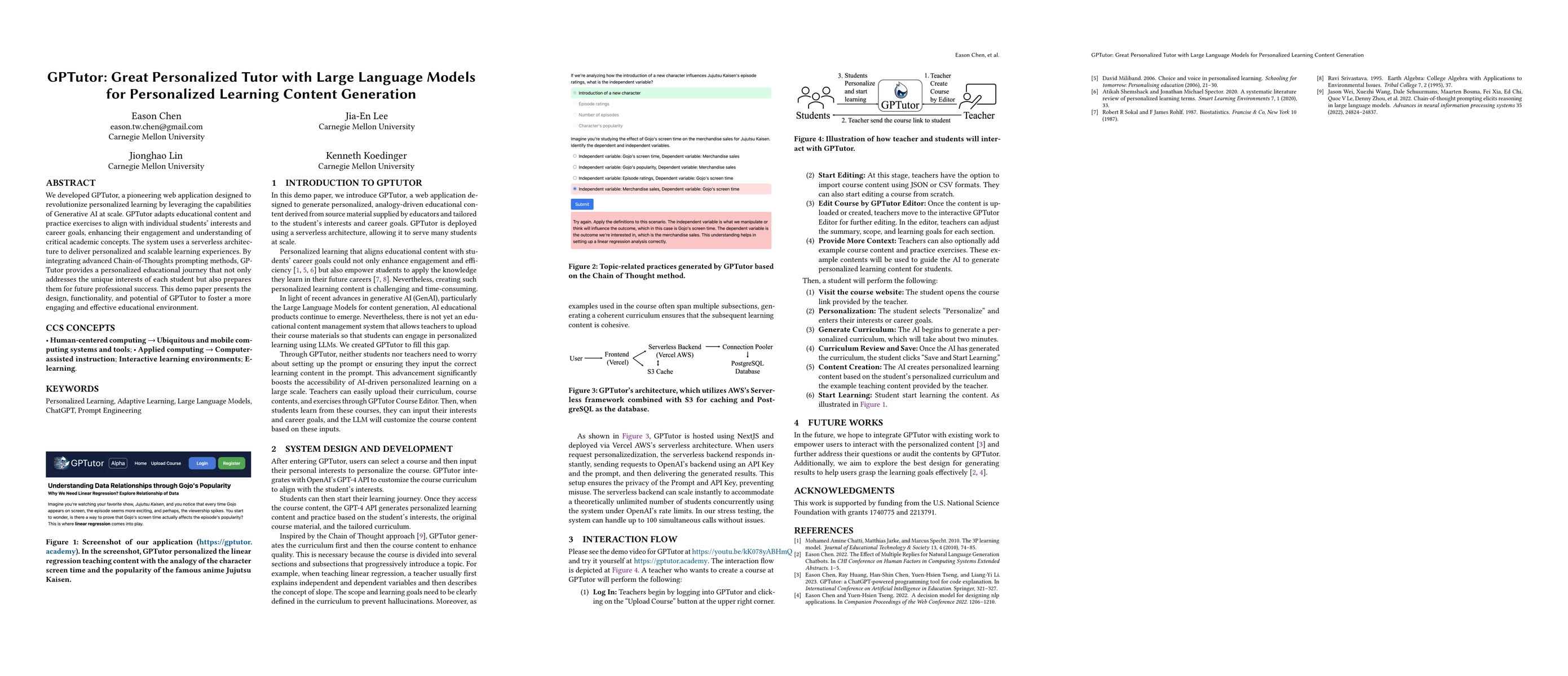 Thumbnail for GPTutor: Great Personalized Tutor with Large Language Models for
  Personalized Learning Content Generation