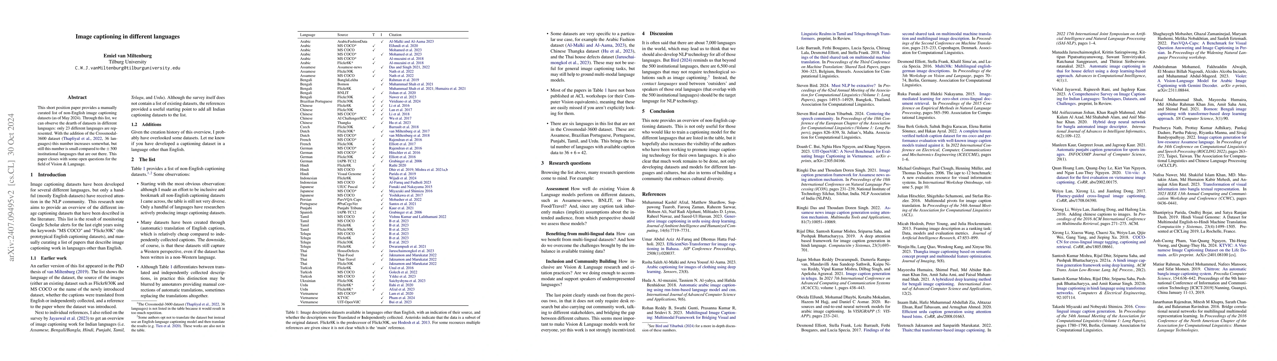 Thumbnail for Image captioning in different languages