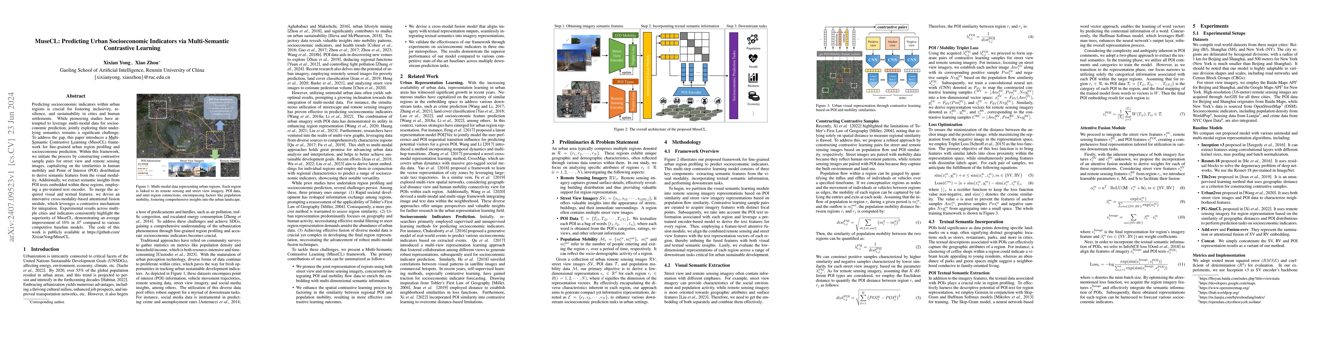 Thumbnail for MuseCL: Predicting Urban Socioeconomic Indicators via Multi-Semantic
  Contrastive Learning