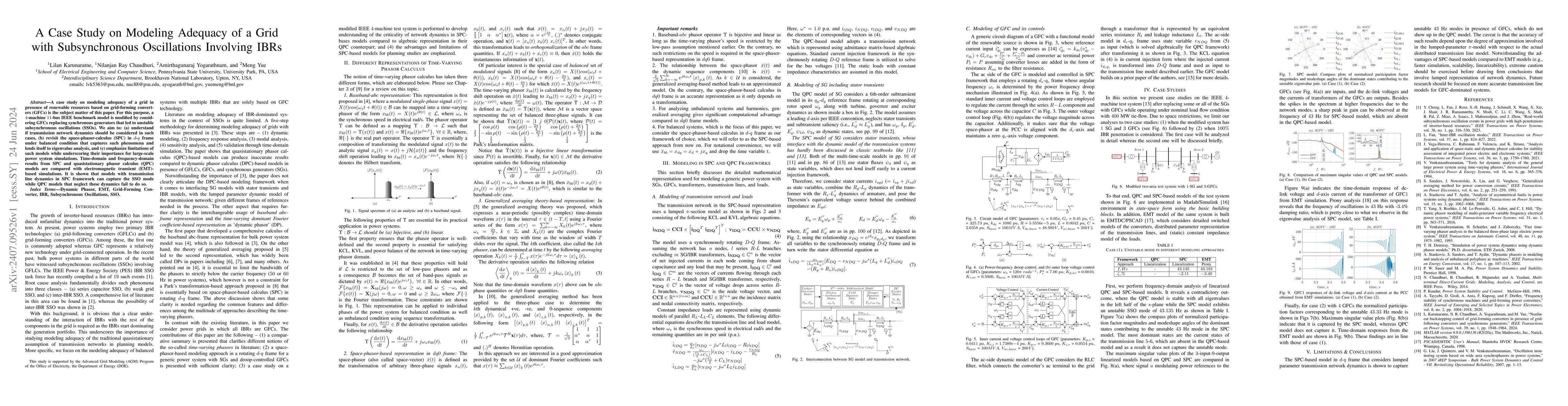 Thumbnail for A Case Study on Modeling Adequacy of a Grid with Subsynchronous
  Oscillations Involving IBRs