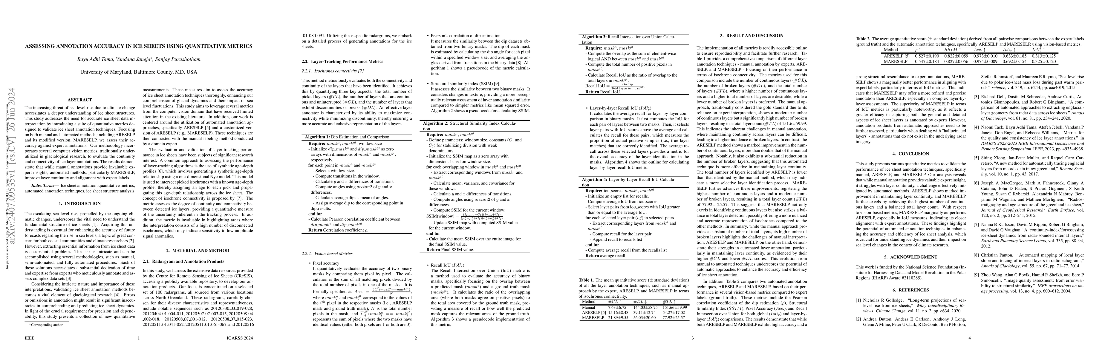 Thumbnail for Assessing Annotation Accuracy in Ice Sheets Using Quantitative Metrics