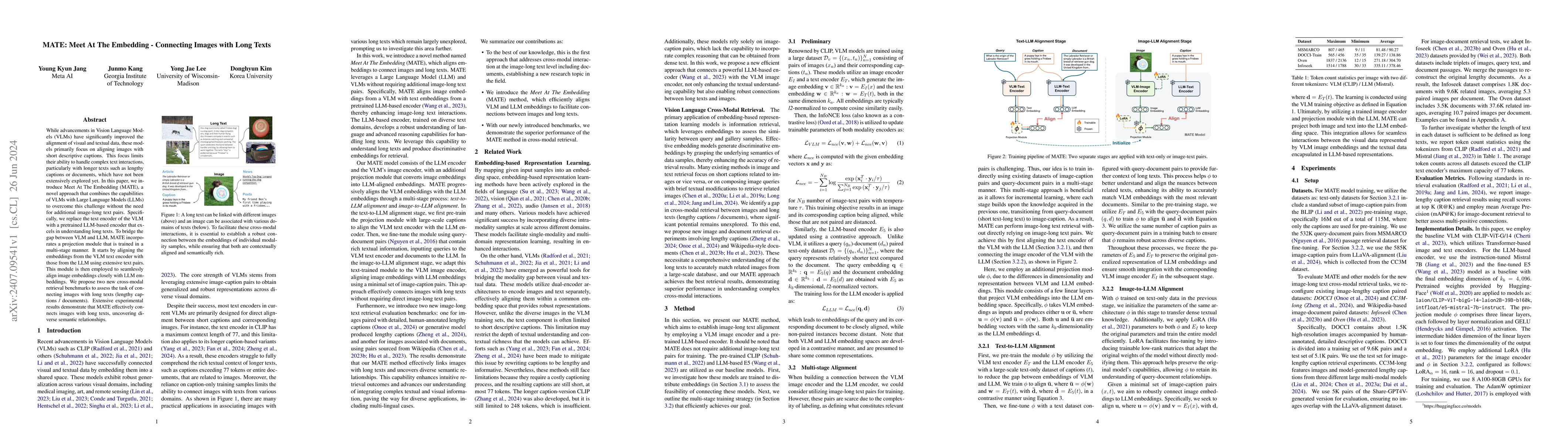 Thumbnail for MATE: Meet At The Embedding -- Connecting Images with Long Texts