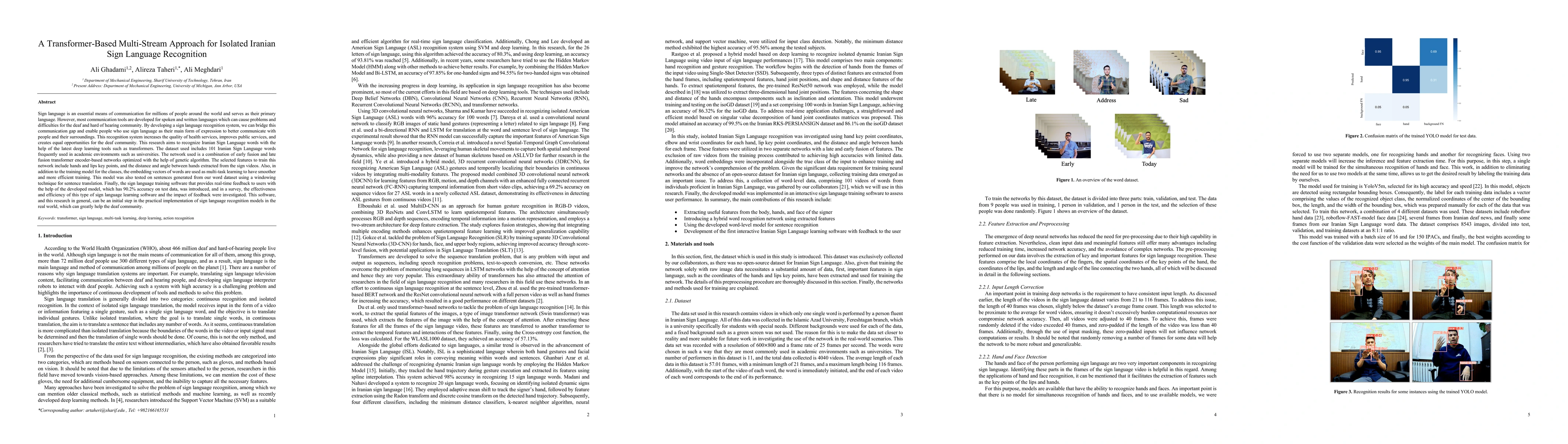 Thumbnail for A Transformer-Based Multi-Stream Approach for Isolated Iranian Sign
  Language Recognition