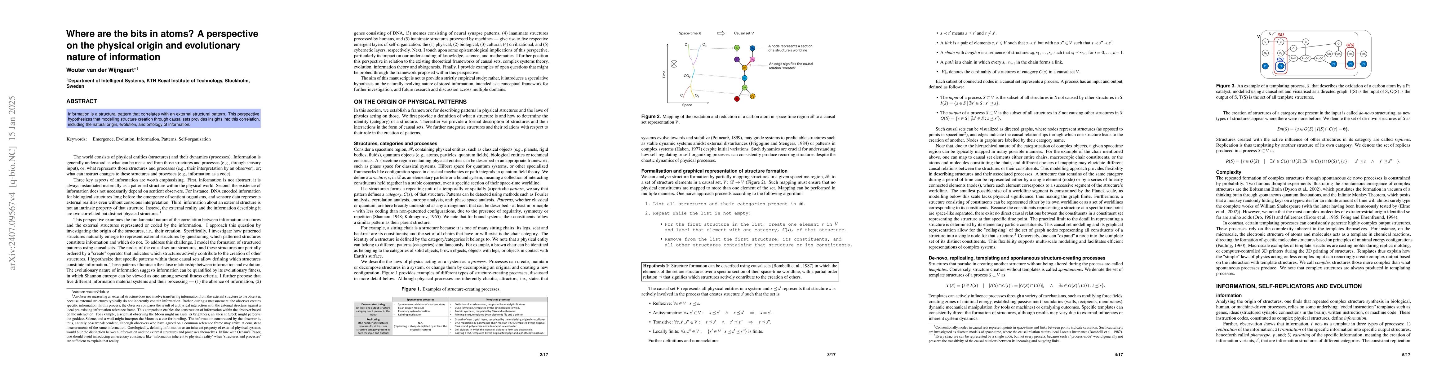 Thumbnail for Where are the bits in atoms? A perspective on the physical origin and
  evolutionary nature of information