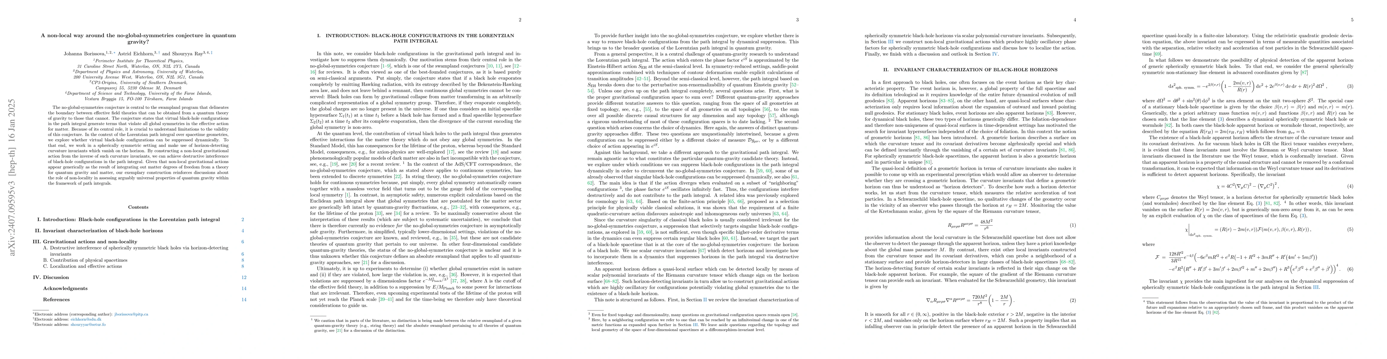 Thumbnail for A non-local way around the no-global-symmetries conjecture in quantum
  gravity?