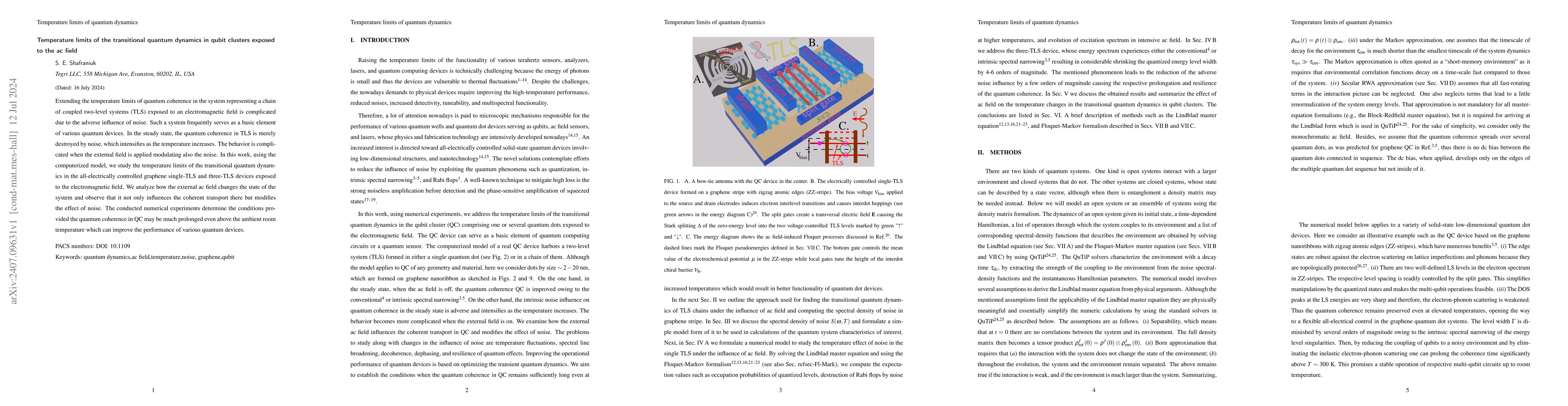 Thumbnail for Temperature limits of the transitional quantum dynamics in qubit
  clusters exposed to the ac field