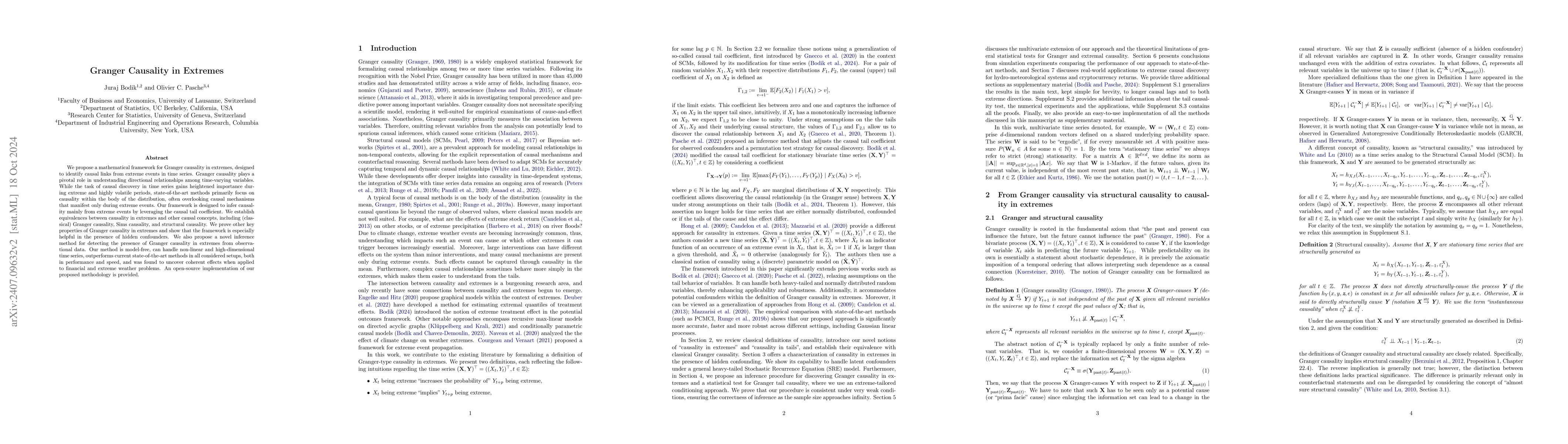 Thumbnail for Granger Causality in Extremes