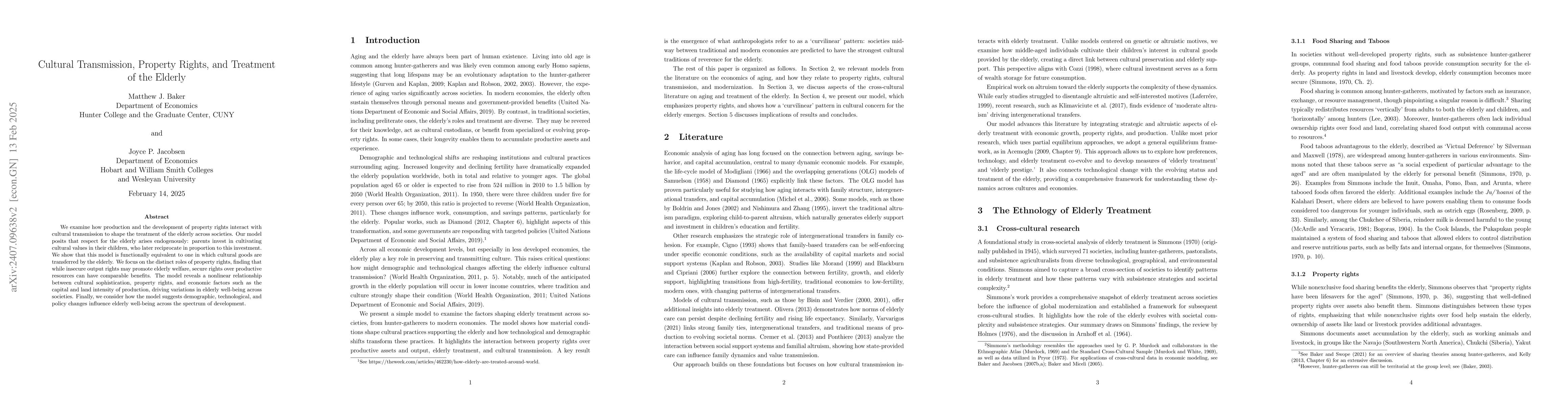 Thumbnail for Cultural Transmission, Technology, and Treatment of the Elderly