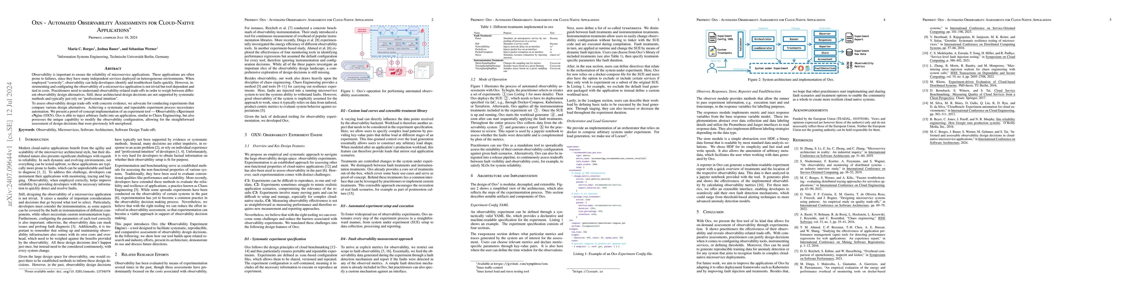 Thumbnail for OXN -- Automated Observability Assessments for Cloud-Native Applications
