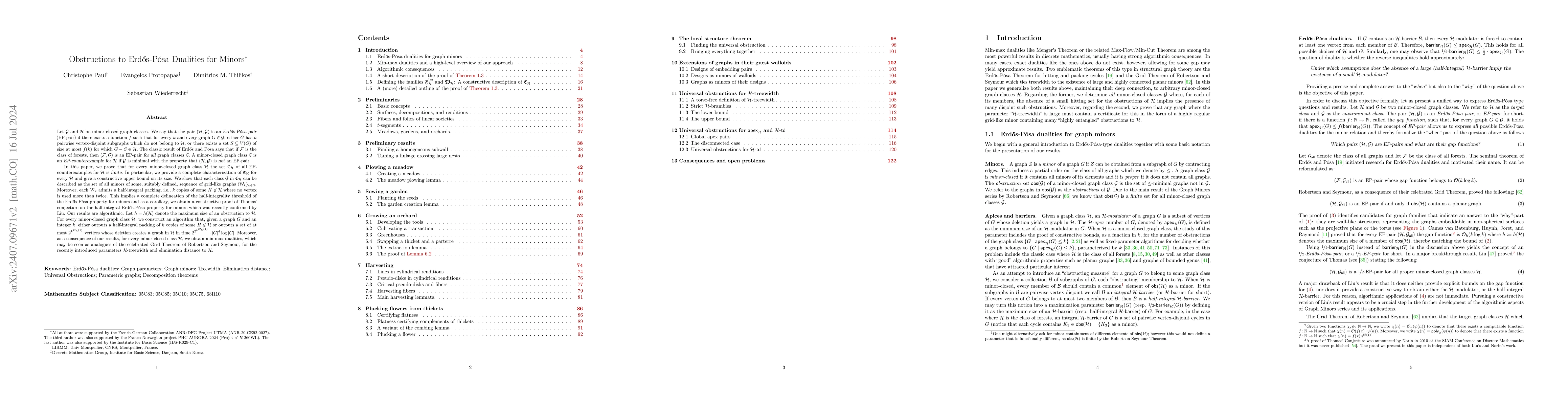 Thumbnail for Obstructions to ErdĹ‘s-PĂłsa Dualities for Minors