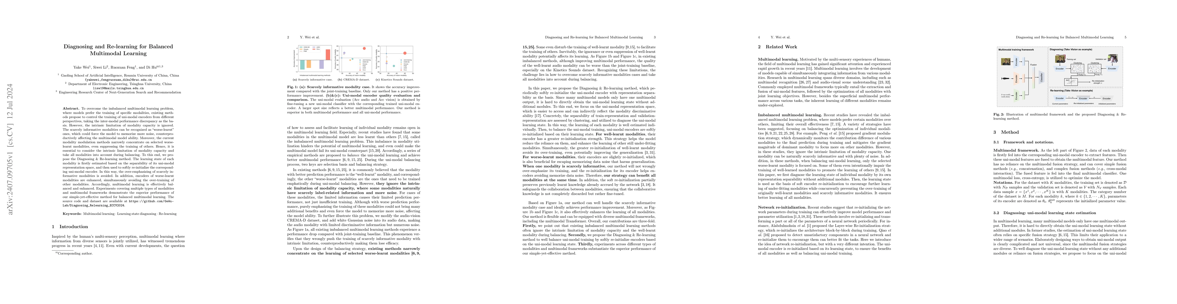 Thumbnail for Diagnosing and Re-learning for Balanced Multimodal Learning