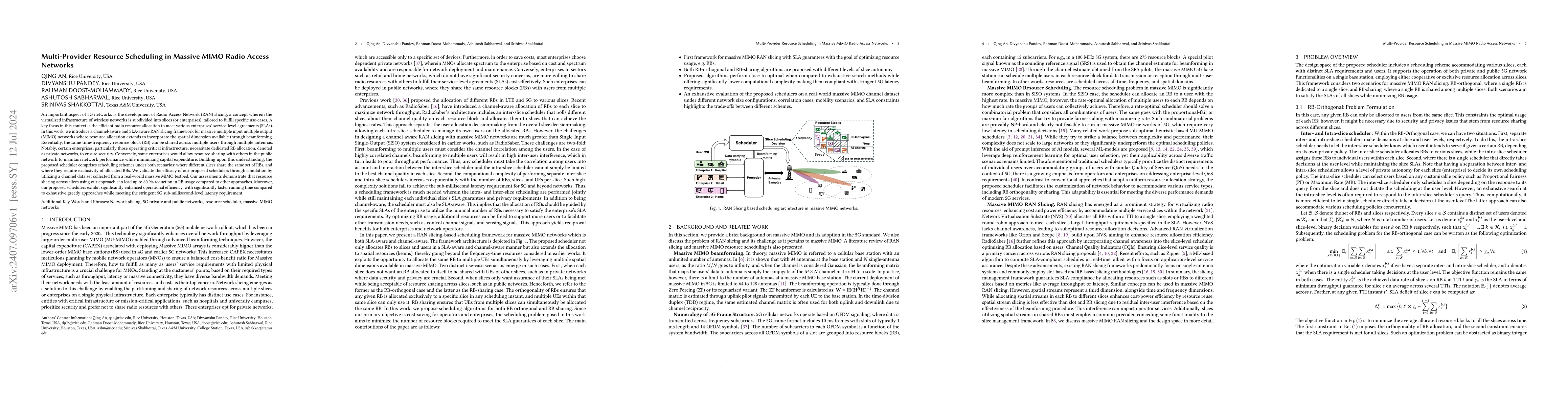 Thumbnail for Multi-Provider Resource Scheduling in Massive MIMO Radio Access Networks