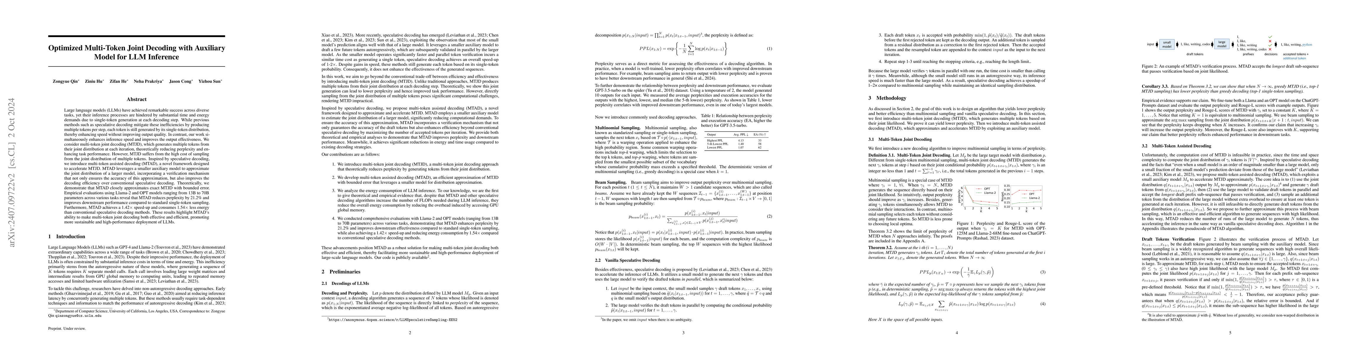 Thumbnail for Multi-Token Joint Speculative Decoding for Accelerating Large Language
  Model Inference