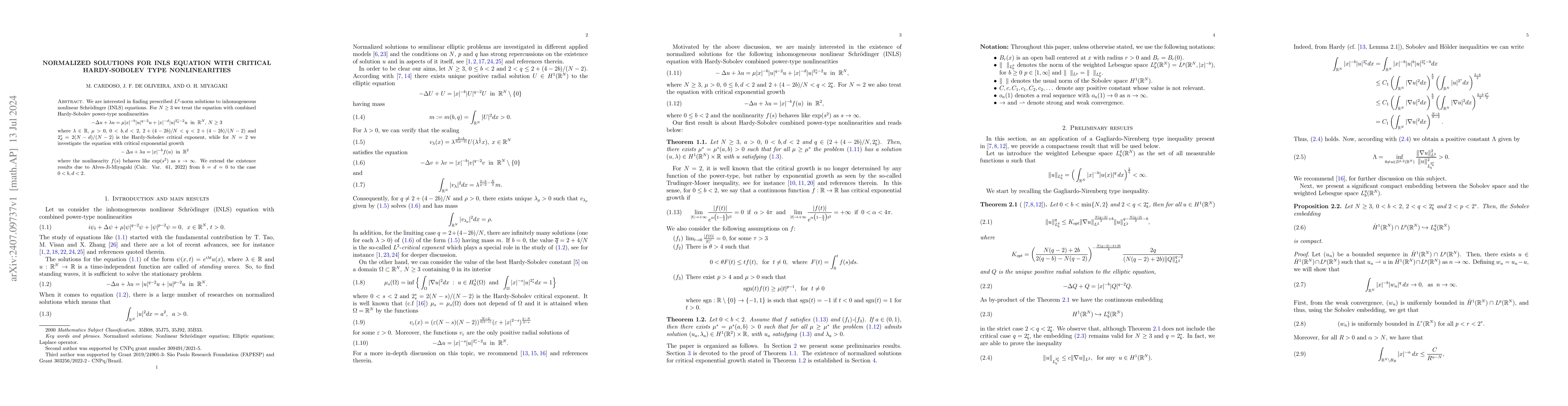 Thumbnail for Normalized solutions for INLS equation with critical Hardy-Sobolev type
  nonlinearities