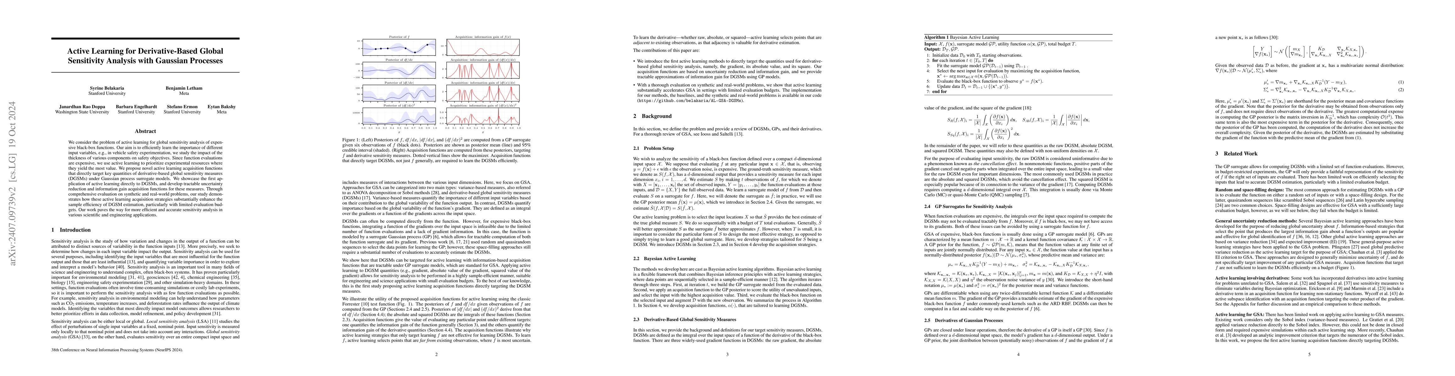 Thumbnail for Active Learning for Derivative-Based Global Sensitivity Analysis with
  Gaussian Processes