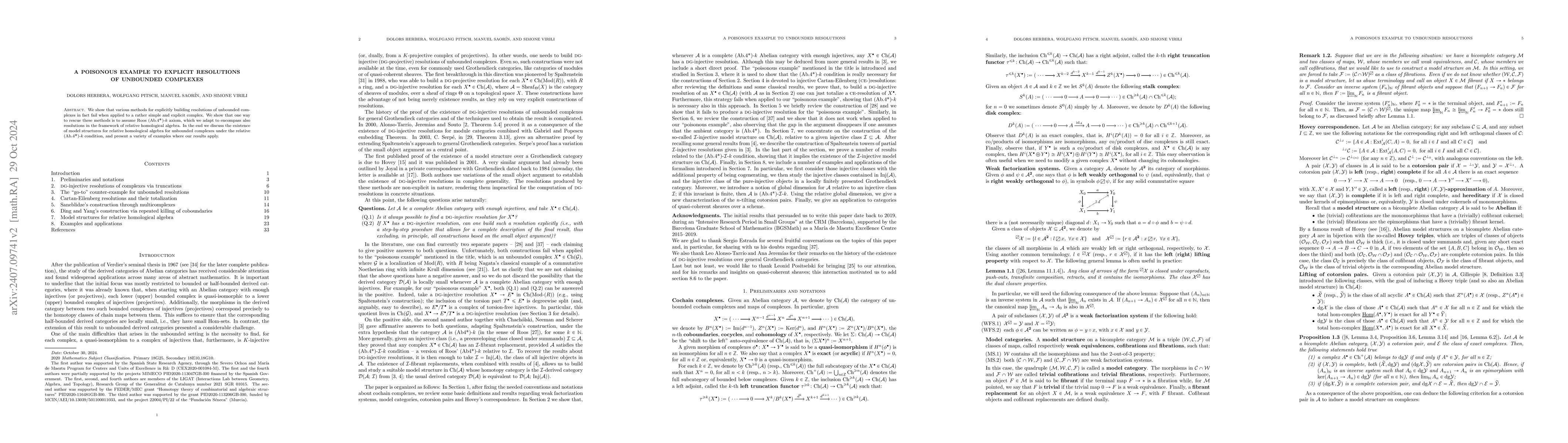 Thumbnail for A poisonous example to explicit resolutions of unbounded complexes