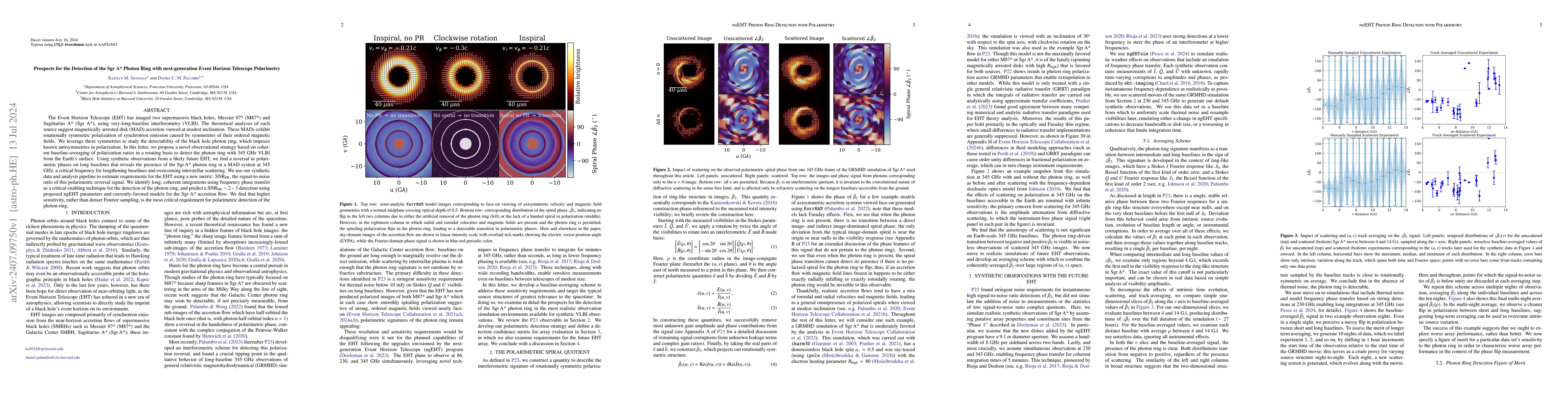 Thumbnail for Prospects for the Detection of the Sgr A* Photon Ring with
  next-generation Event Horizon Telescope Polarimetry