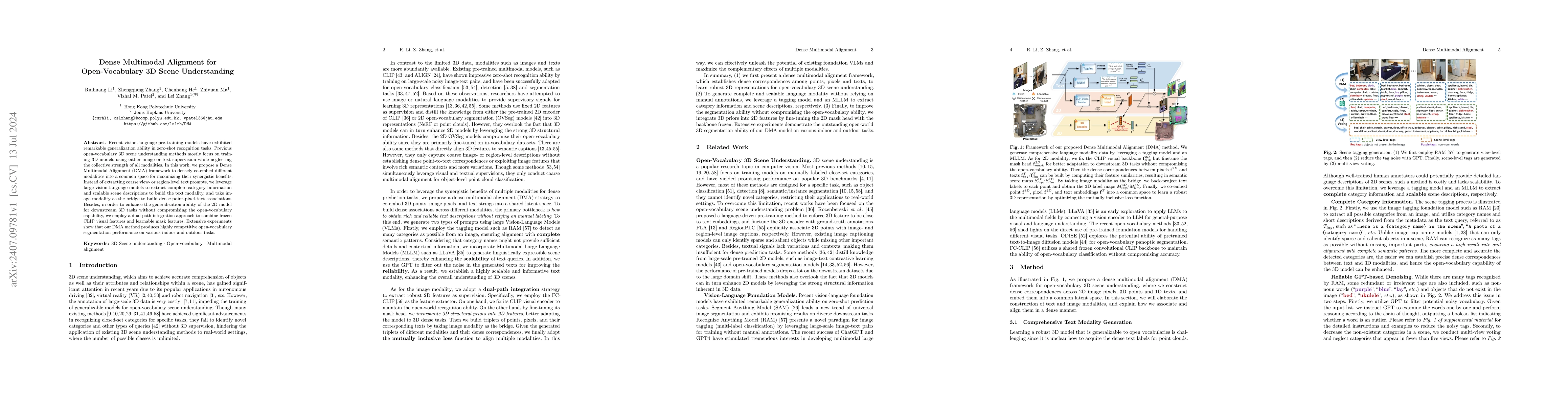 Thumbnail for Dense Multimodal Alignment for Open-Vocabulary 3D Scene Understanding