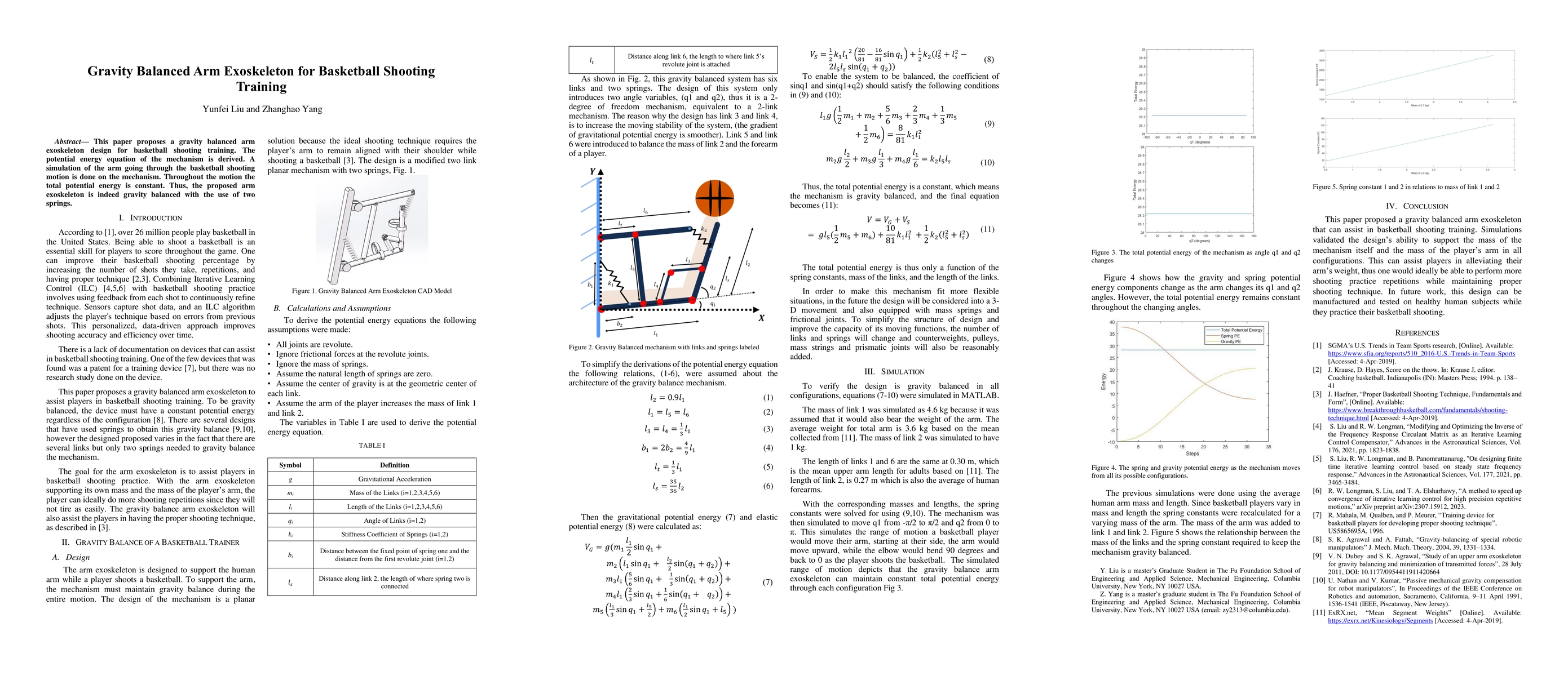 Thumbnail for Gravity Balanced Arm Exoskeleton for Basketball Shooting Training
