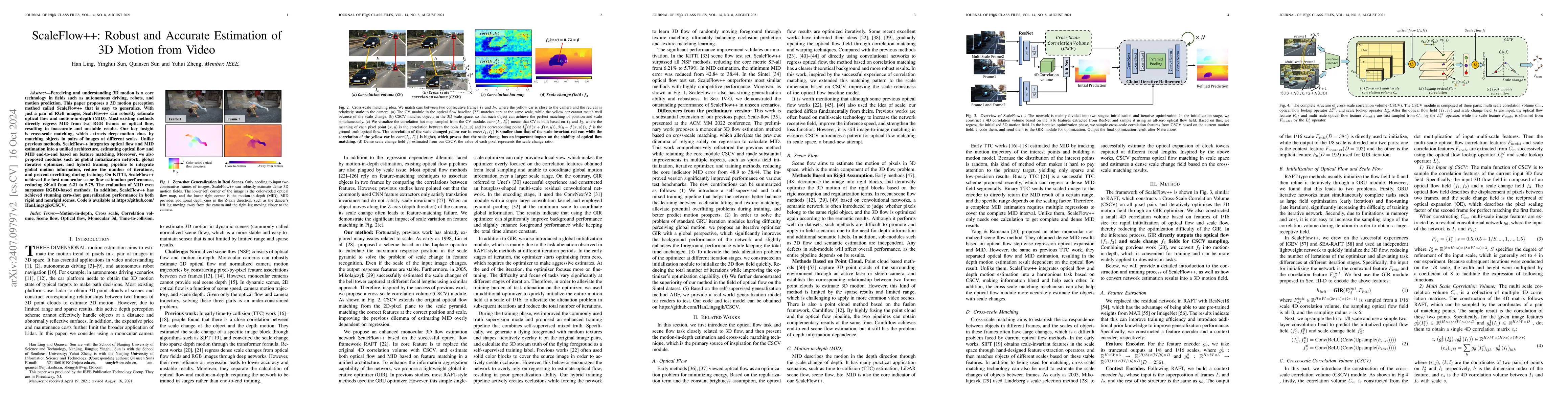 Thumbnail for ScaleRAFT: Cross-Scale Recurrent All-Pairs Field Transforms for 3D
  Motion Estimation