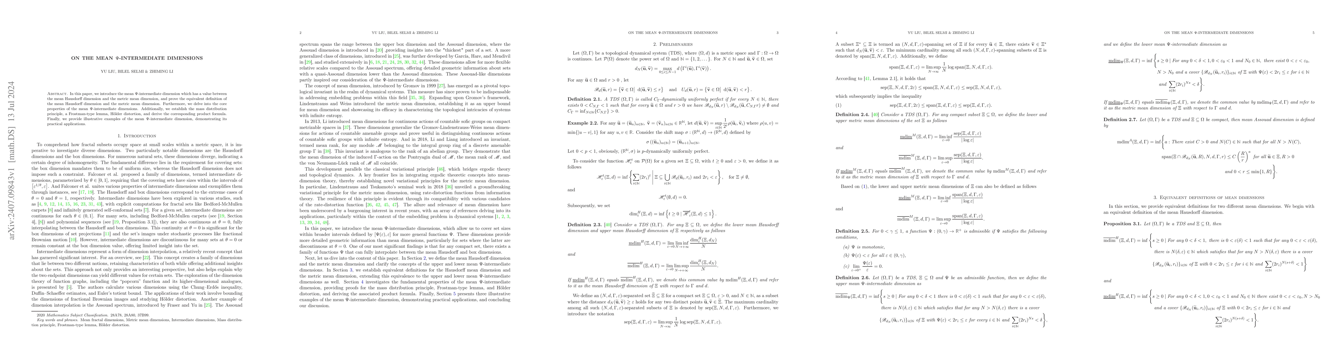 Thumbnail for On the mean $Ψ$-intermediate dimensions