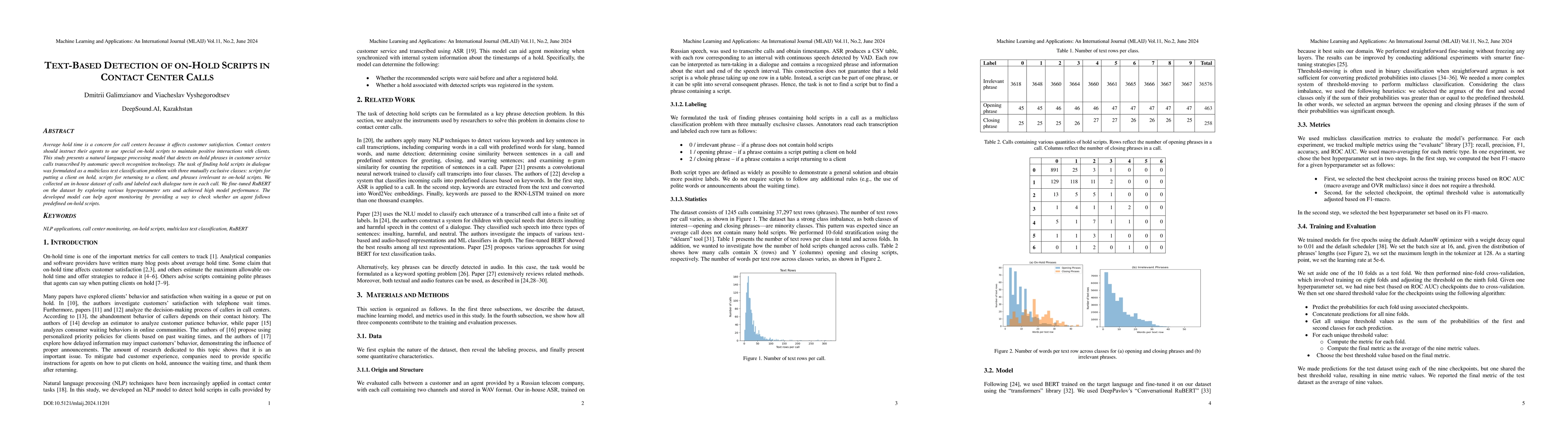 Thumbnail for Text-Based Detection of On-Hold Scripts in Contact Center Calls