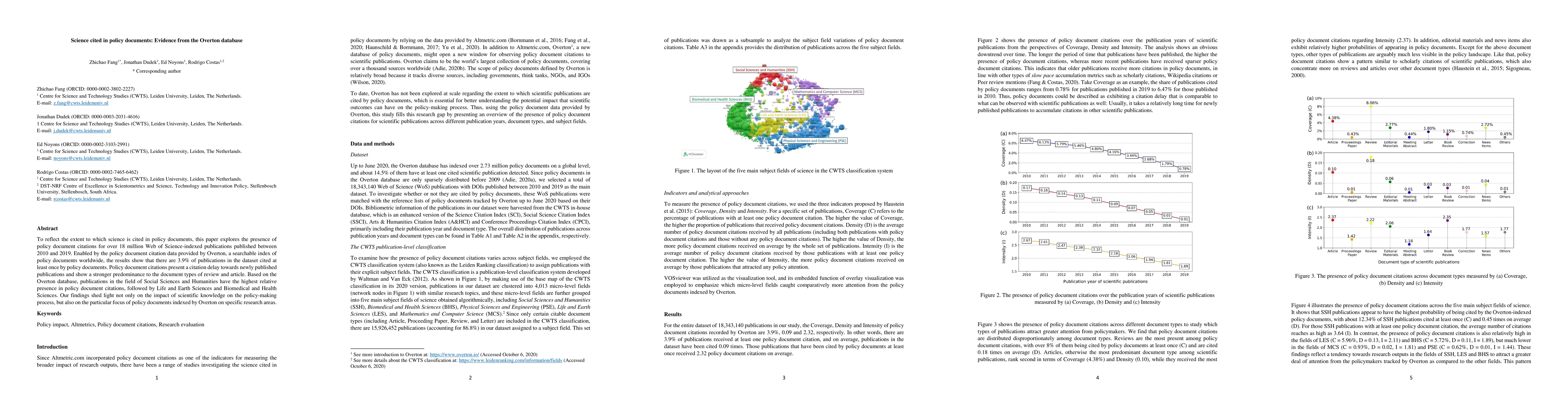 Thumbnail for Science cited in policy documents: Evidence from the Overton database