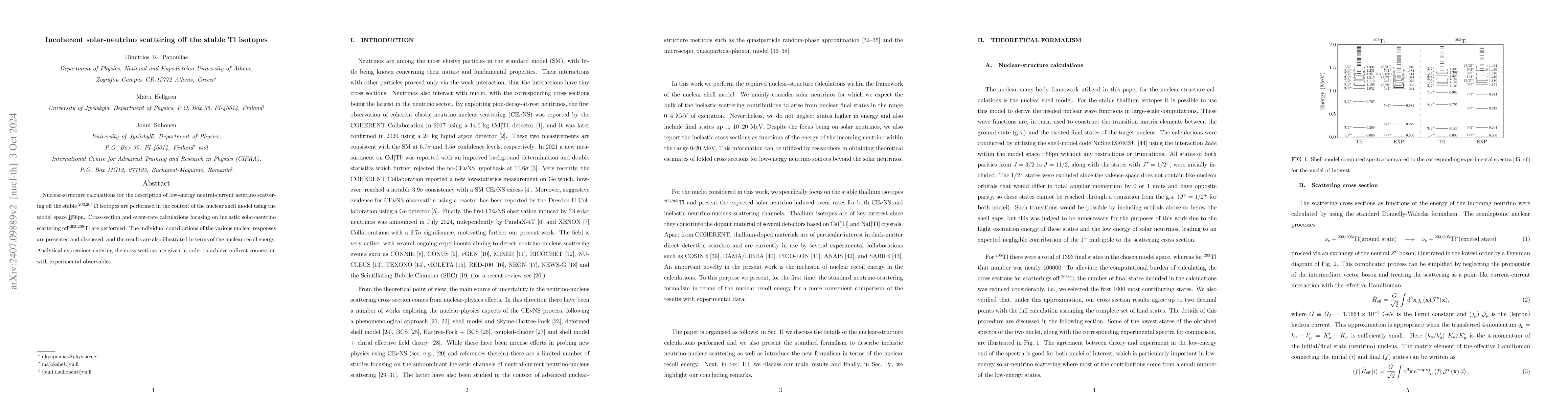 Thumbnail for Incoherent solar-neutrino scattering off the stable Tl-isotopes