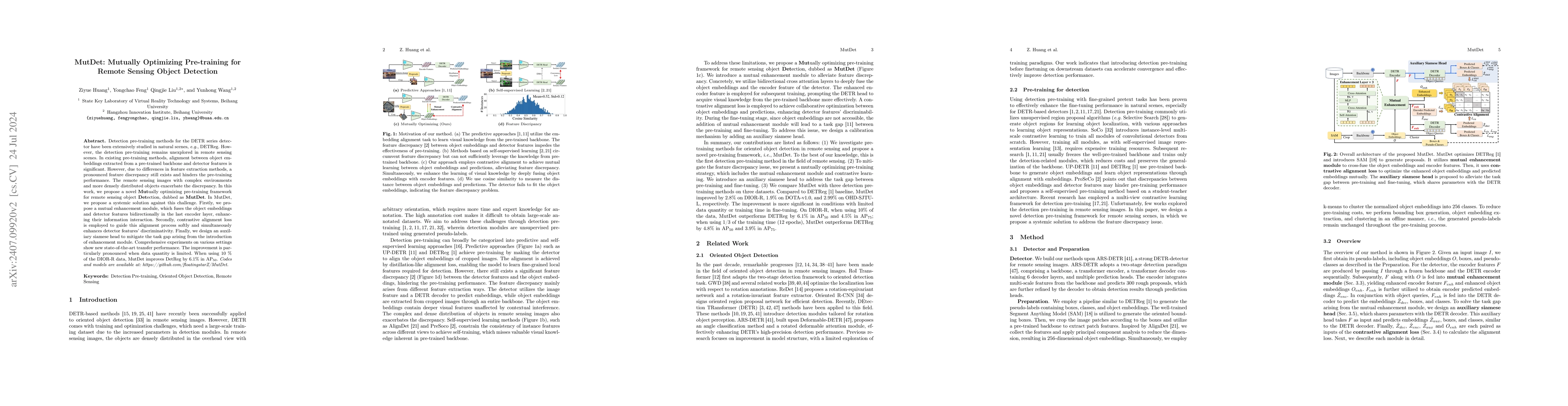 Thumbnail for MutDet: Mutually Optimizing Pre-training for Remote Sensing Object
  Detection