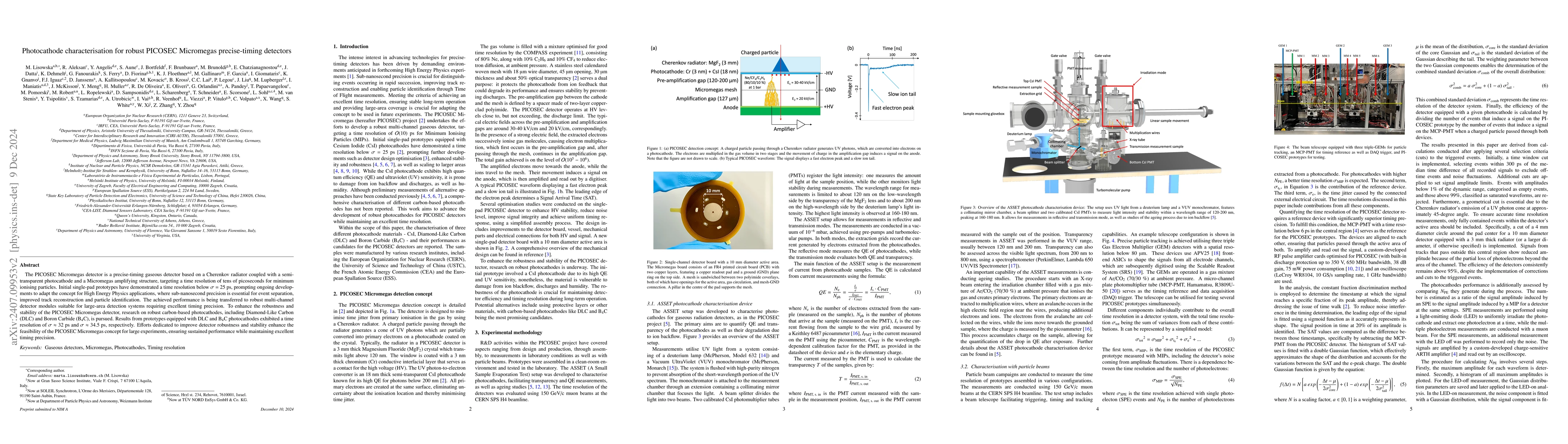 Thumbnail for Photocathode characterisation for robust PICOSEC Micromegas
  precise-timing detectors