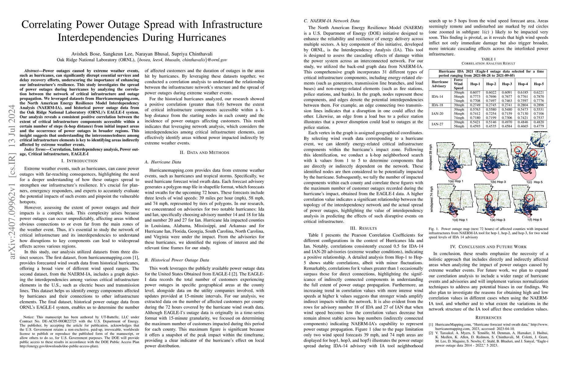 Thumbnail for Correlating Power Outage Spread with Infrastructure Interdependencies
  During Hurricanes